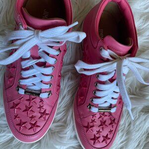 Jimmy Choo Sneakers MIAMI EML 181 FLAMINGO EU37 pink Star high cut From JAPAN